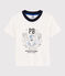 Camiseta de manga corta de algodón de niño blanco MARSHMALLOW