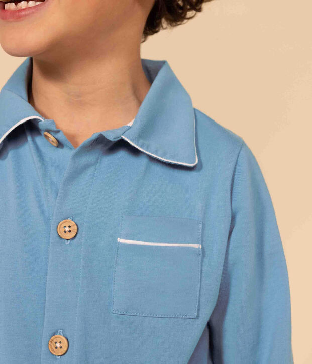 Pijama de punto para ni&ntilde;o azul