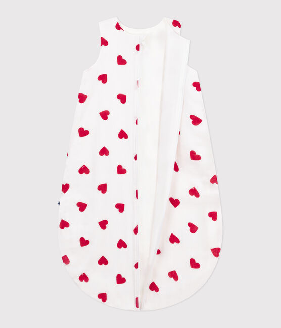Saco de algodón para bebé con corazones TOG 1 blanco MARSHMALLOW/rojo TERKUIT