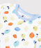 Pijama corto con estampado de limones de algodón ecológico de niño blanco MARSHMALLOW/blanco MULTICO