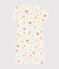 Pijama corto con estampado de frutas de verano de niña de algodón ecológico blanco MARSHMALLOW/blanco MULTICO