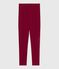 Leggings infantiles de algodón liso AMARANTE