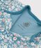 Pelele estampado de terciopelo orgánico para bebé MOZAIK/ MARSHMALLOW