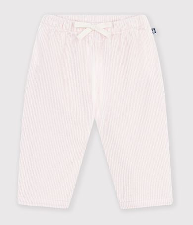 Pantal&oacute;n de terciopelo liso para beb&eacute;