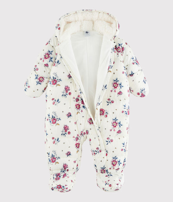 Mono de piloto para bebé niña/niño blanco MARSHMALLOW/rosa ROSE/ MULTICO