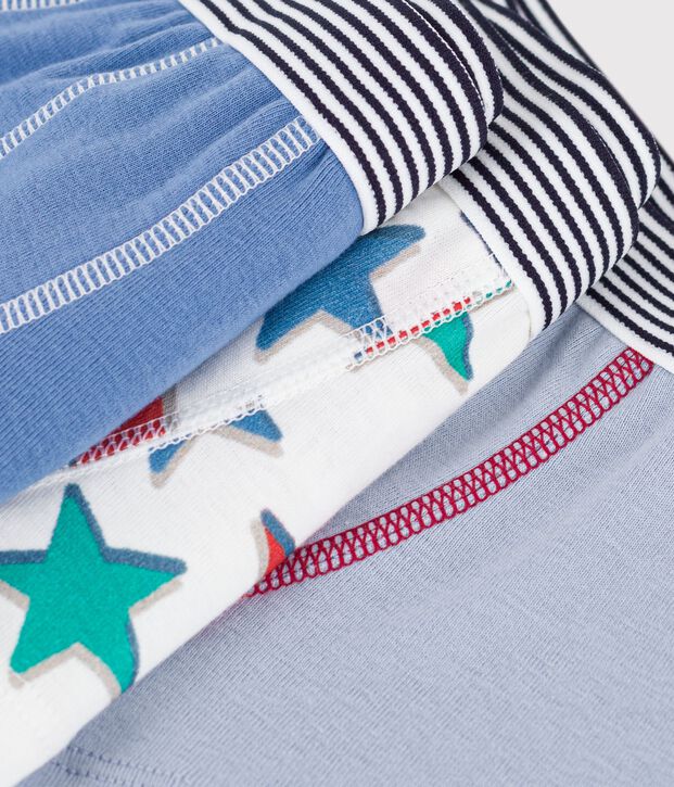 Juego de b&oacute;xeres infantiles de algod&oacute;n con estampado de estrellas multicolor