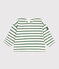 Camiseta marinera bebé en algodón grueso verde MARSHMALLOW/ PALMERAIE