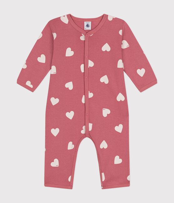 Pijama sin pies de algodón estampado para bebé rosa ROSEWOOD/ MARSHMALLOW