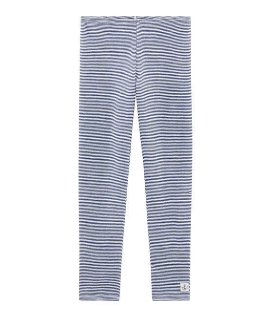 Leggings cálidos para mujer azul MEDIEVAL/blanco MARSHMALLOW