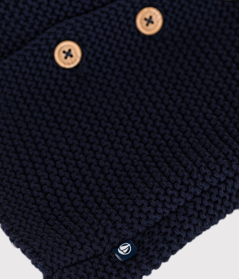 C&aacute;rdigan de punto bobo para beb&eacute; azul