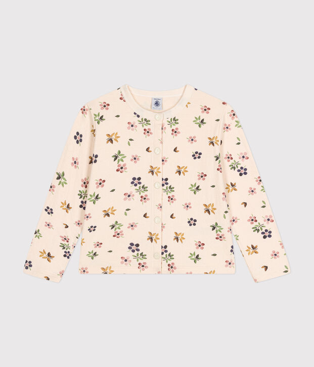 C&aacute;rdigan de t&uacute;bico para ni&ntilde;a crudo/multicolor