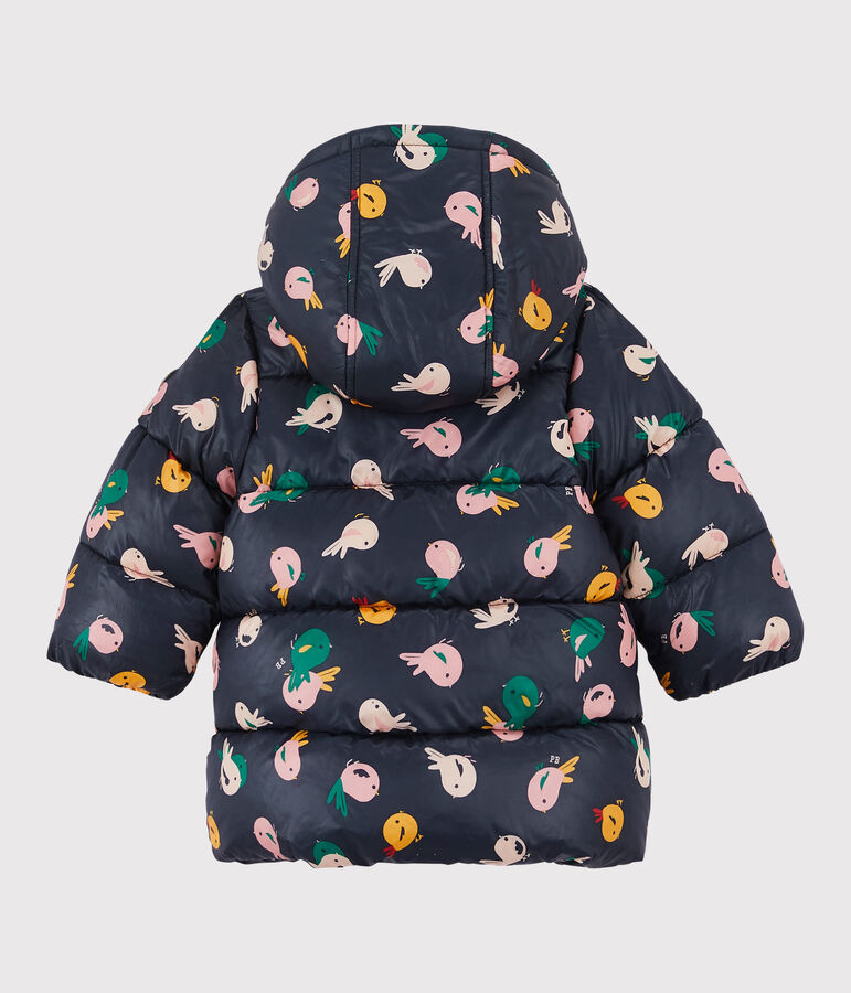 Chaqueta acolchada de poliamida para beb&eacute;. azul/multicolor