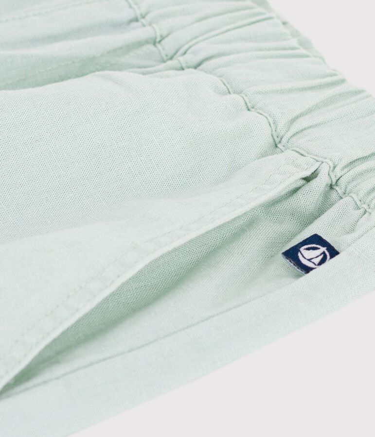 Pantal&oacute;n infantil de algod&oacute;n y lino azul SPRAY