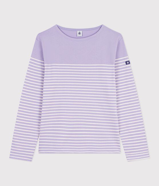 Camiseta marinera de algodón para mujer violeta SQUAW/ MILK