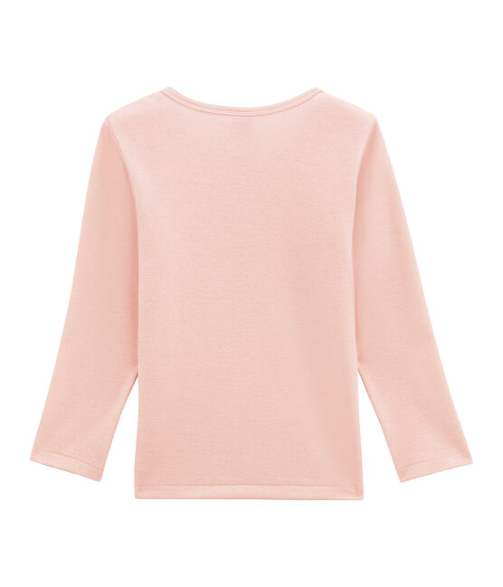 Camiseta de manga larga en lana y algodón rosa JOLI