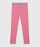 Leggings infantiles de algod&oacute;n liso rosa
