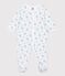 Pijama de algodón con estampado floral para bebé blanco MARSHMALLOW/blanco MULTICO