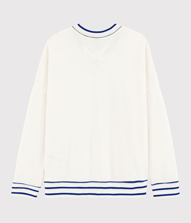 Sudadera de felpa de mujer blanco