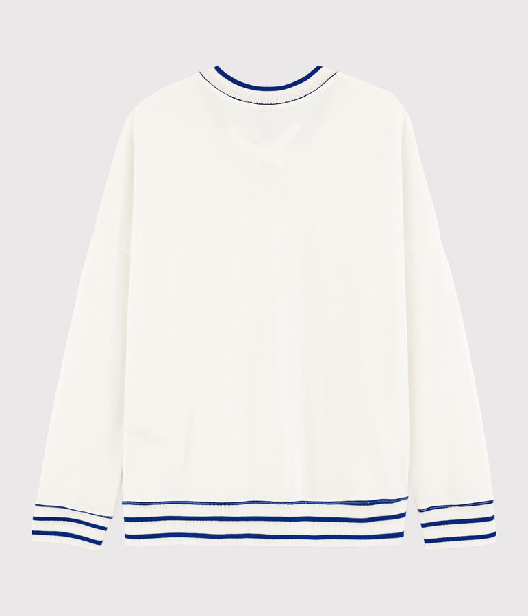 Sudadera de felpa de mujer blanco