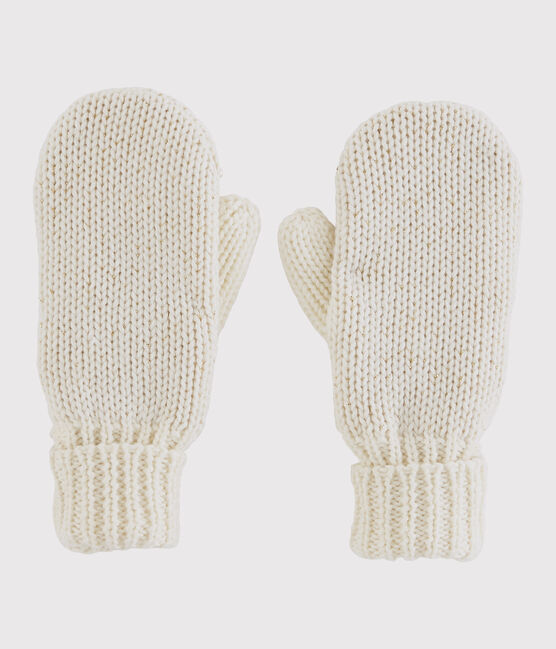 Manoplas para niña blanco MARSHMALLOW/amarillo OR