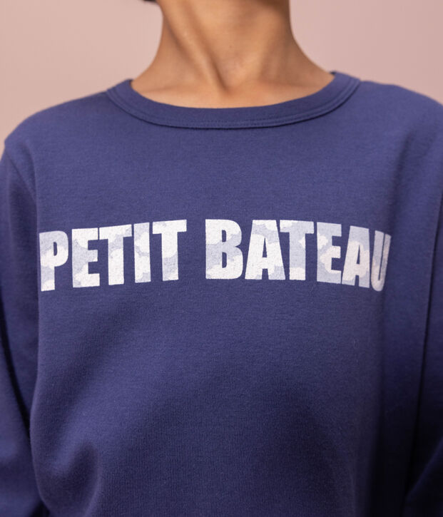 Pijama Petit Bateau de algod&oacute;n para ni&ntilde;o/ni&ntilde;a azul