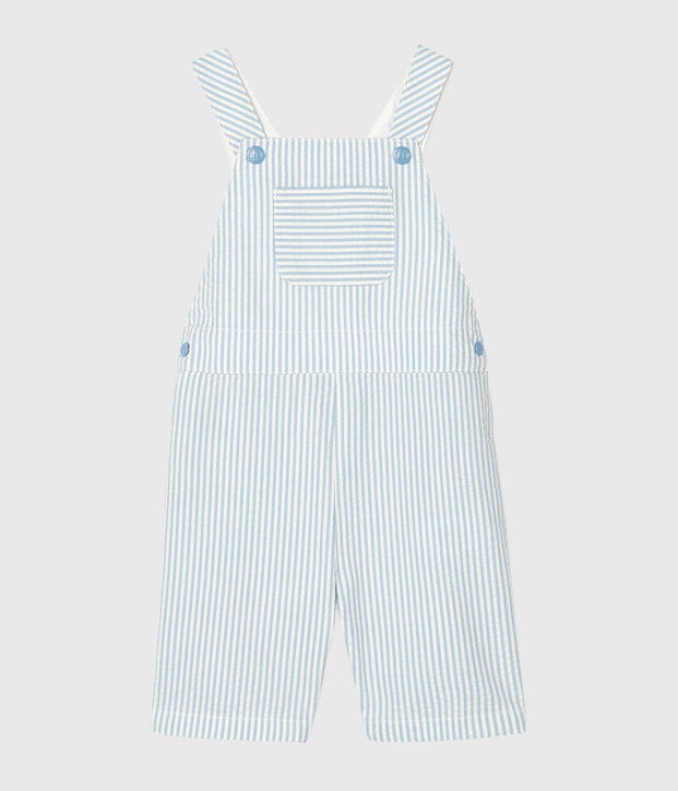 Peto corto de rayas para beb&eacute; ni&ntilde;o azul/blanco