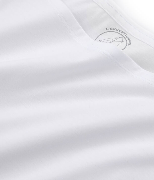 Camiseta manga corta de algod&oacute;n Sea Island para mujer blanco