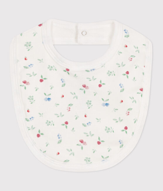 Babero de algodón estampado para recién nacido blanco MARSHMALLOW/blanco MULTICO