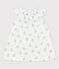 Vestido para bebé de manga corta con estampado de flores de gasa de algodón ecológico  blanco MARSHMALLOW/blanco MULTICO