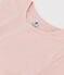 Camiseta RECTA con cuello redondo de algodón orgánico de mujer rosa SALINE