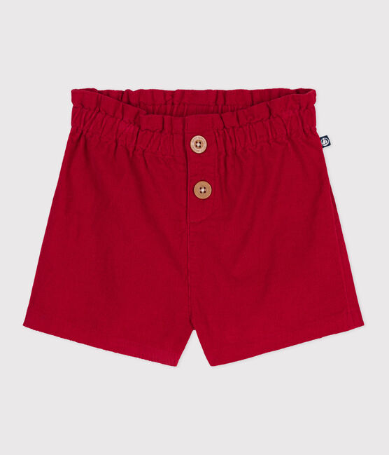 Shorts de pana lisa para bebé rojo TERKUIT