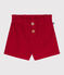 Shorts de pana lisa para bebé rojo TERKUIT