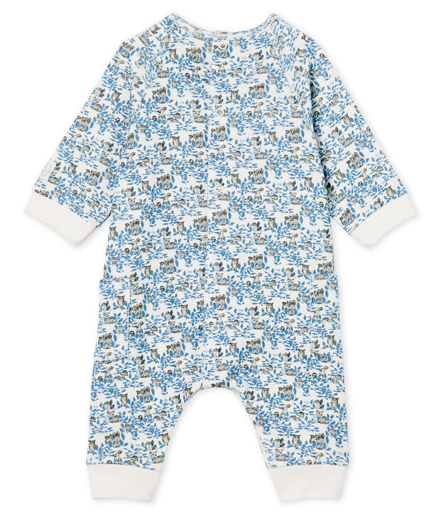 Combinaci&oacute;n larga de beb&eacute; ni&ntilde;o de punto blanco/multicolor