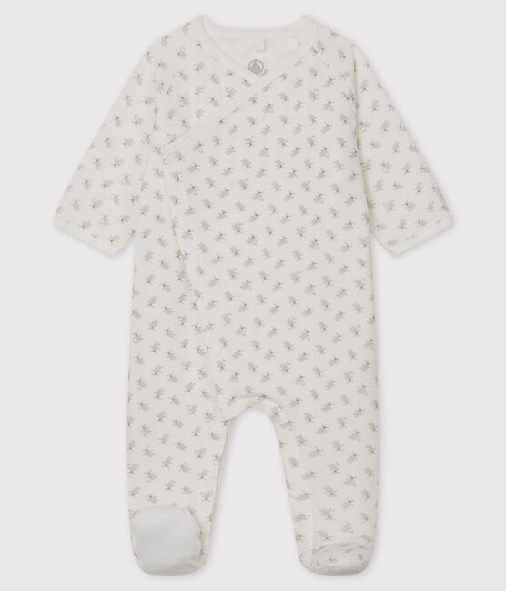 Pijama de túbico de conejo para bebé blanco MARSHMALLOW/blanco MULTICO