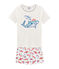 Pijama corto de punto para niño blanco MARSHMALLOW/blanco MULTICO