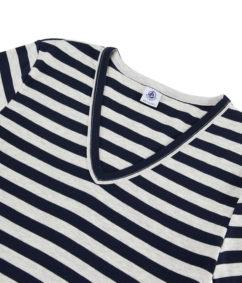 Camiseta ic&oacute;nica para mujer azul/gris