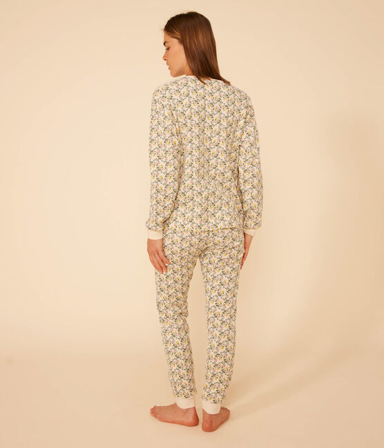 Pijama de algodón con motivo floral para mujer blanco AVALANCHE/ MULTICO