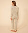 Pijama de algodón con motivo floral para mujer blanco AVALANCHE/ MULTICO