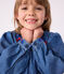 Vestido infantil de manga larga de tejido denim azul DENIM CLAIR