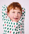 Pijama infantil de terciopelo con estampado blanco/multicolor