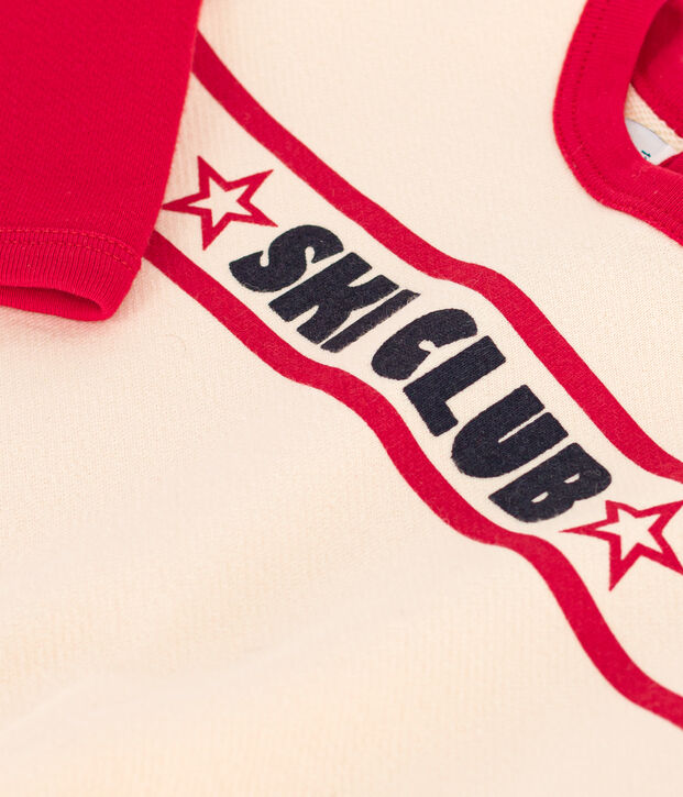 Sudadera de mulet&oacute;n estampada para beb&eacute; crudo/CORIDA