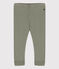 Leggings lisos de algodón para bebé verde MARECAGE