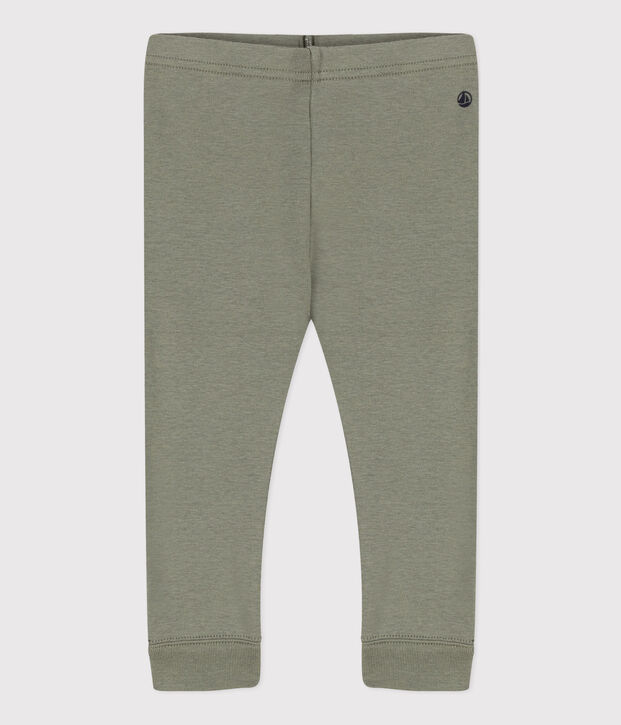 Leggings lisos de algod&oacute;n para beb&eacute; verde