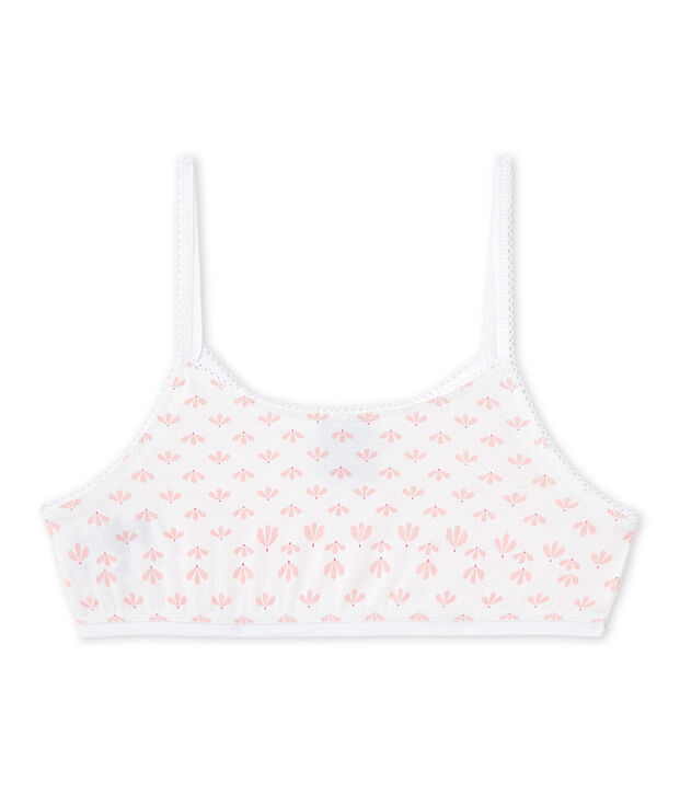 Top estampado para ni&ntilde;a blanco/rosa/multicolor