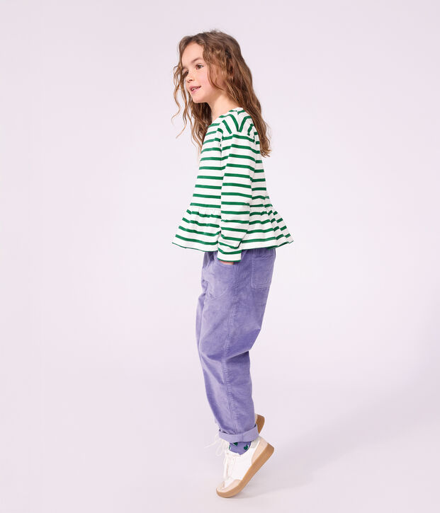 Marinera infantil de algod&oacute;n verde/verde