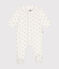 Pijama de terciopelo para bebé blanco MARSHMALLOW/ HERBIER