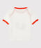 Camiseta de manga corta para bebé niño blanco MARSHMALLOW