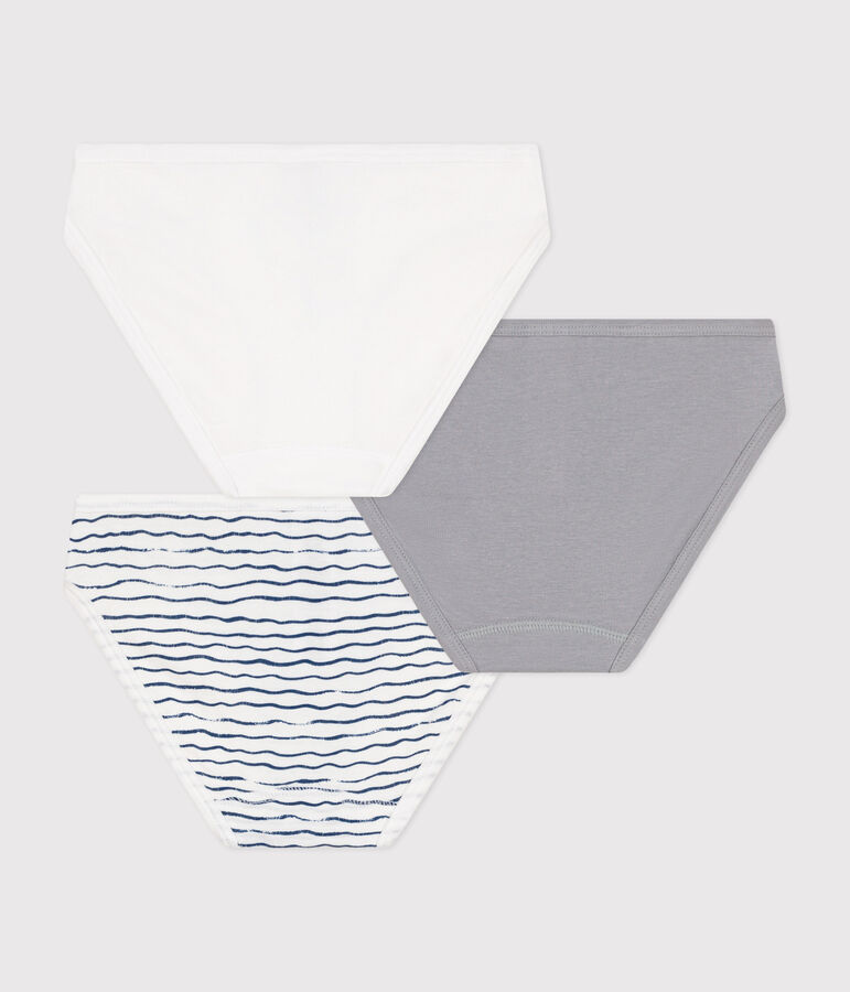 Juego de 3 braguitas de algod&oacute;n infantiles multicolor