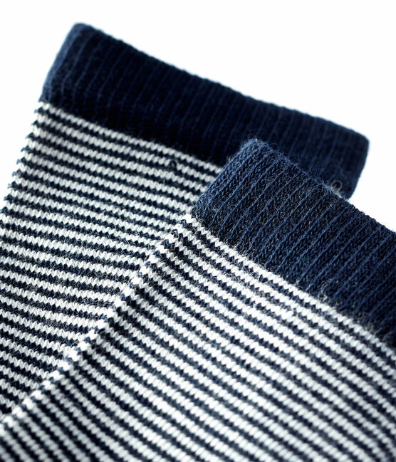 Par de calcetines de bebé. azul SMOKING/blanco MARSHMALLOW