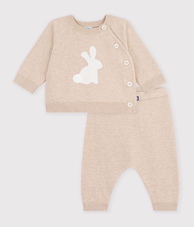 Conjunto de punto tricotado estampado para beb&eacute; PAIN